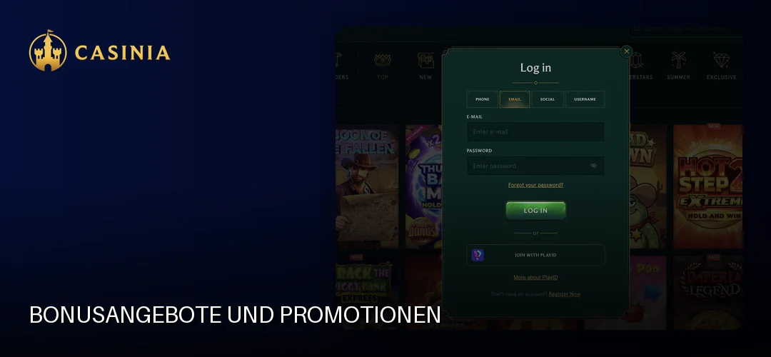 Casinia promotional banner