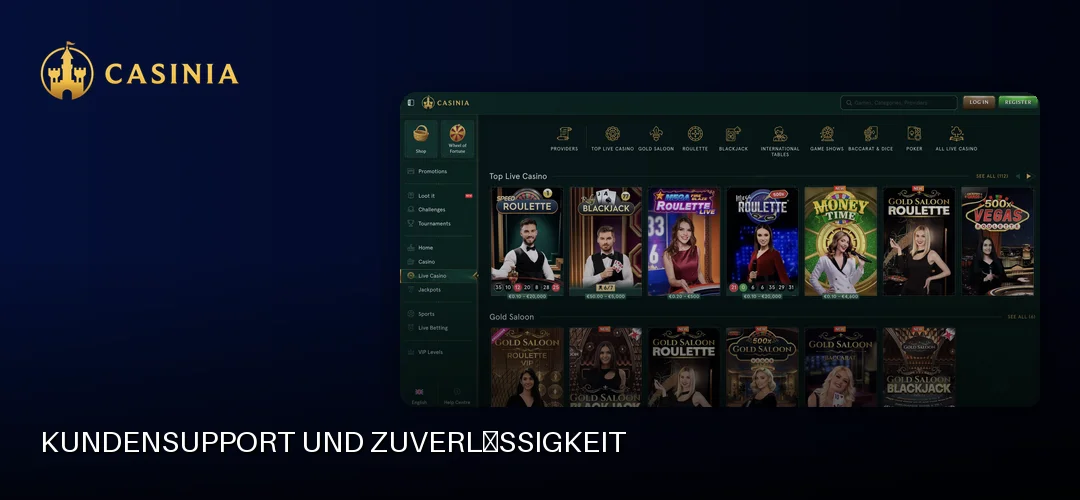 Casinia promotional banner